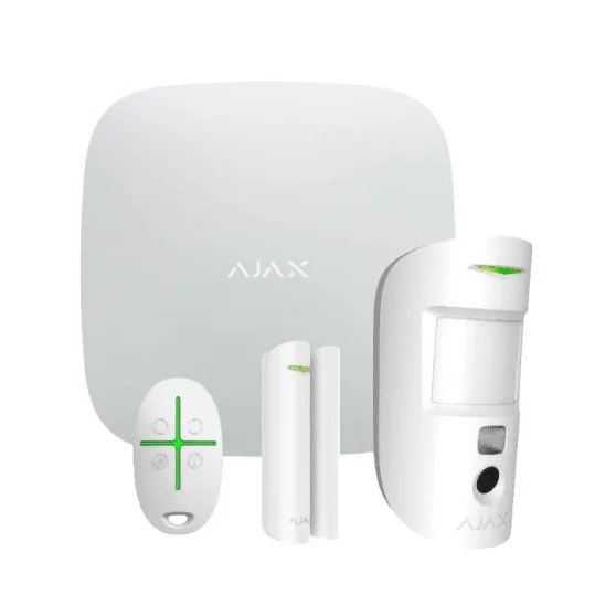 Ajax Systems Ασύρματο Σύστημα Συναγερμού WiFi και GSM StarterKit Cam Λευκό 