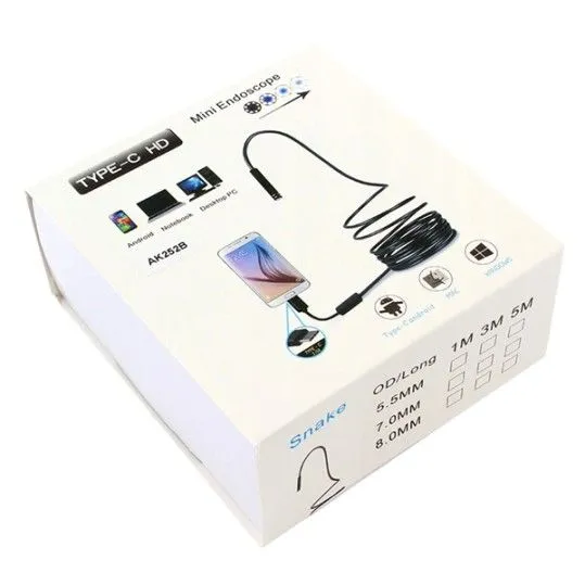 Ενδοσκοπική Κάμερα USB Με LED - 5m Καλώδιο AK252B