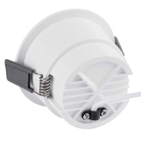 PLUTO-M Στρογγυλό Μεταλλικό Χωνευτό Σποτ με Ενσωματωμένο LED και Φυσικό Λευκό Φως σε Λευκό χρώμα 8.4x8.4cm - 60252