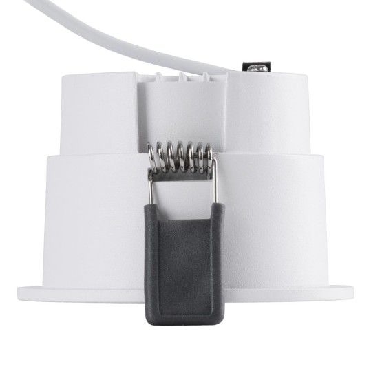 PLUTO-M Στρογγυλό Μεταλλικό Χωνευτό Σποτ με Ενσωματωμένο LED και Φυσικό Λευκό Φως σε Λευκό χρώμα 8.4x8.4cm - 60252