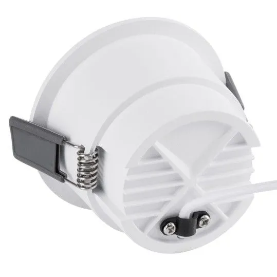 PLUTO-M Στρογγυλό Μεταλλικό Χωνευτό Σποτ με Ενσωματωμένο LED και Θερμό Λευκό Φως σε Λευκό χρώμα 8.4x8.4cm - 60255