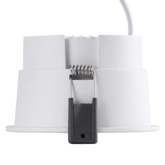 PLUTO-B Στρογγυλό Μεταλλικό Χωνευτό Σποτ με Ενσωματωμένο LED και Θερμό Λευκό Φως σε Λευκό χρώμα 10.4x10.4cm - 60259