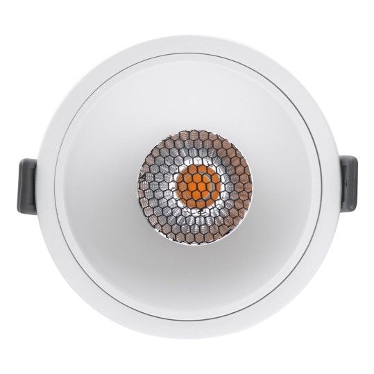 PLUTO-B Στρογγυλό Μεταλλικό Χωνευτό Σποτ με Ενσωματωμένο LED και Θερμό Λευκό Φως σε Λευκό χρώμα 10.4x10.4cm - 60261