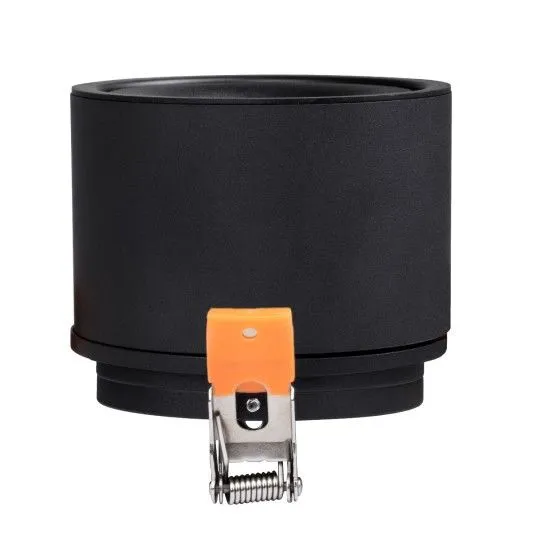 Omega Στρογγυλό Μεταλλικό Χωνευτό Σποτ με Ενσωματωμένο LED και Φυσικό Λευκό Φως σε Μαύρο χρώμα 10x10cm - 60296