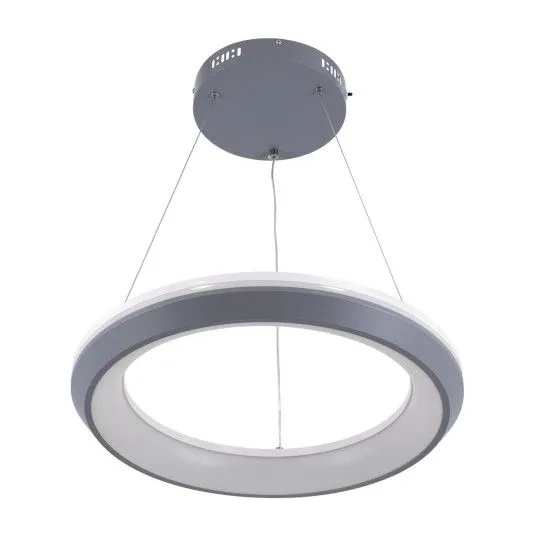 MELINA Μοντέρνο Κρεμαστό Φωτιστικό με Ενσωματωμένο LED σε Γκρι Χρώμα - 61045