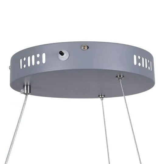 MELINA Μοντέρνο Κρεμαστό Φωτιστικό με Ενσωματωμένο LED σε Γκρι Χρώμα - 61045