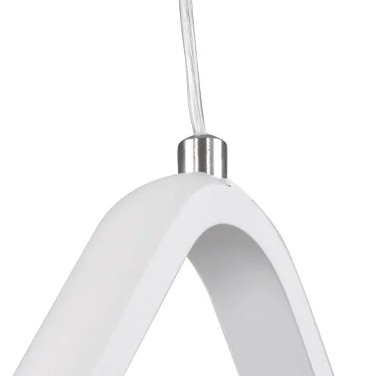 Rose Μοντέρνο Κρεμαστό Φωτιστικό με Ενσωματωμένο LED σε Λευκό Χρώμα - 61065