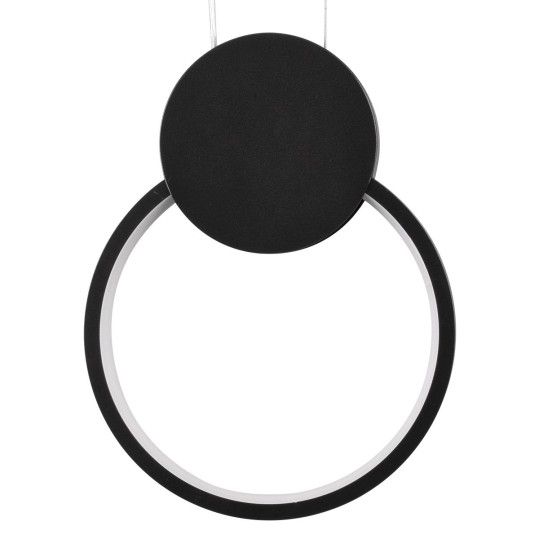 Cyclos Μοντέρνο Κρεμαστό Φωτιστικό με Ενσωματωμένο LED σε Μαύρο Χρώμα - 61073