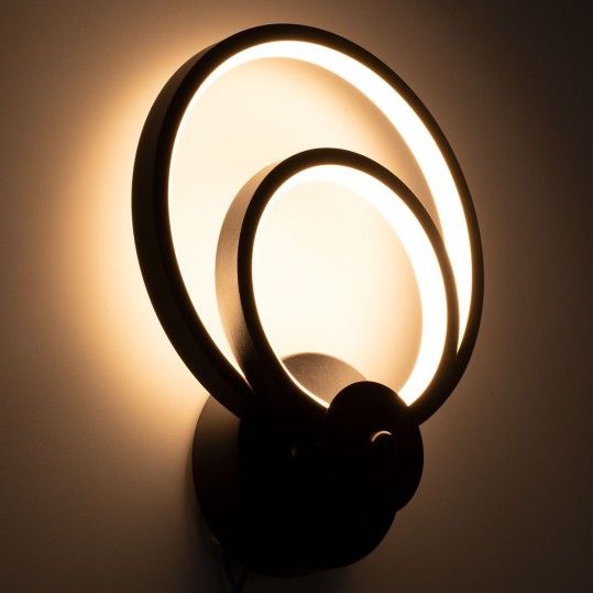Freddie Μοντέρνο Φωτιστικό Τοίχου με Ενσωματωμένο LED και Ρυθμιζόμενο Λευκό Φως σε Μαύρο Χρώμα Πλάτους 20cm - 61076