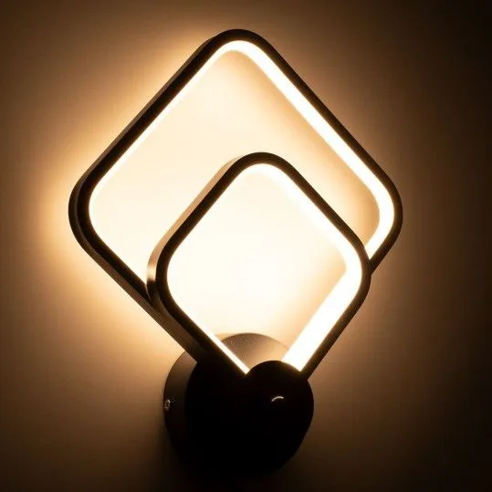 Anna Μοντέρνο Φωτιστικό Τοίχου με Ενσωματωμένο LED και Ρυθμιζόμενο Λευκό Φως σε Μαύρο Χρώμα Πλάτους 25cm - 61085