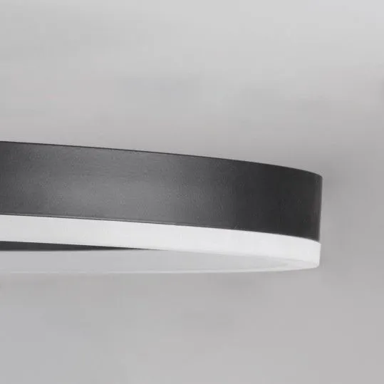 Venom Μοντέρνα Μεταλλική Πλαφονιέρα Οροφής με Ενσωματωμένο LED σε Μαύρο χρώμα 60cm - 61117