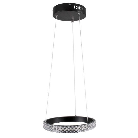 Diamond Μοντέρνο Κρεμαστό Φωτιστικό με Ενσωματωμένο LED σε Μαύρο Χρώμα - 61126