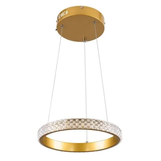 Diamond Μοντέρνο Κρεμαστό Φωτιστικό με Ενσωματωμένο LED σε Χρυσό Χρώμα - 61127