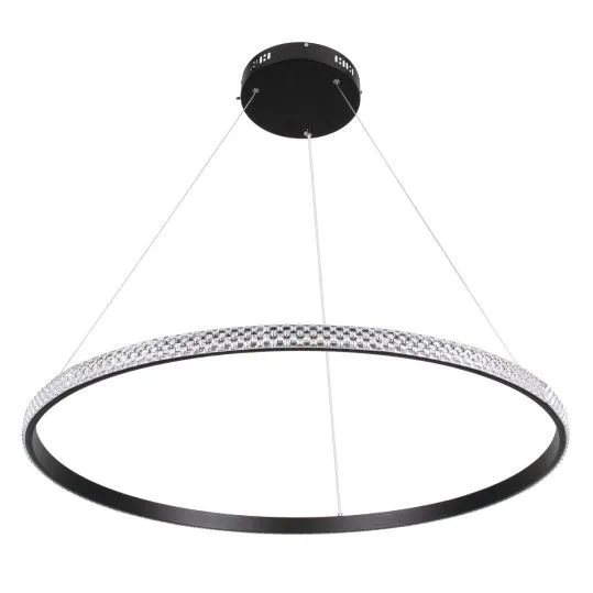 Diamond Μοντέρνο Κρεμαστό Φωτιστικό με Ενσωματωμένο LED σε Μαύρο Χρώμα - 61132