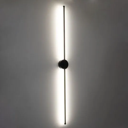 Diadem Μοντέρνο Φωτιστικό Τοίχου με Ενσωματωμένο LED και Ρυθμιζόμενο Λευκό Φως σε Μαύρο Χρώμα Πλάτους 120cm - 61333
