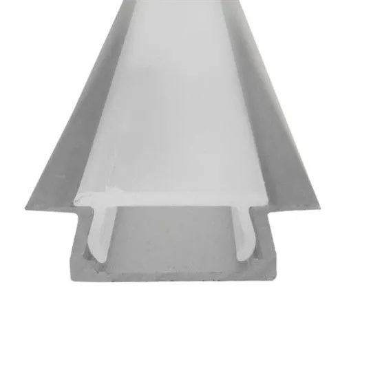 Προφίλ Αλουμινίου Χωνευτό Με Λευκό Κάλυμμα Για 1 Ταινία LED Πατητό 1m