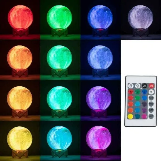 Kaotica Διακοσμητικό Φωτιστικό με Φωτισμό RGB Μοοn Light LED Πολύχρωμο - 79617