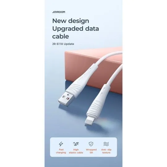 Joyroom Originals Καλώδιο Φόρτισης Fast Charging Data iPhone 1M από Regular USB 2.0 σε 8 Pin Lightning Λευκό - JR-S118